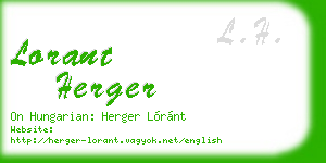 lorant herger business card